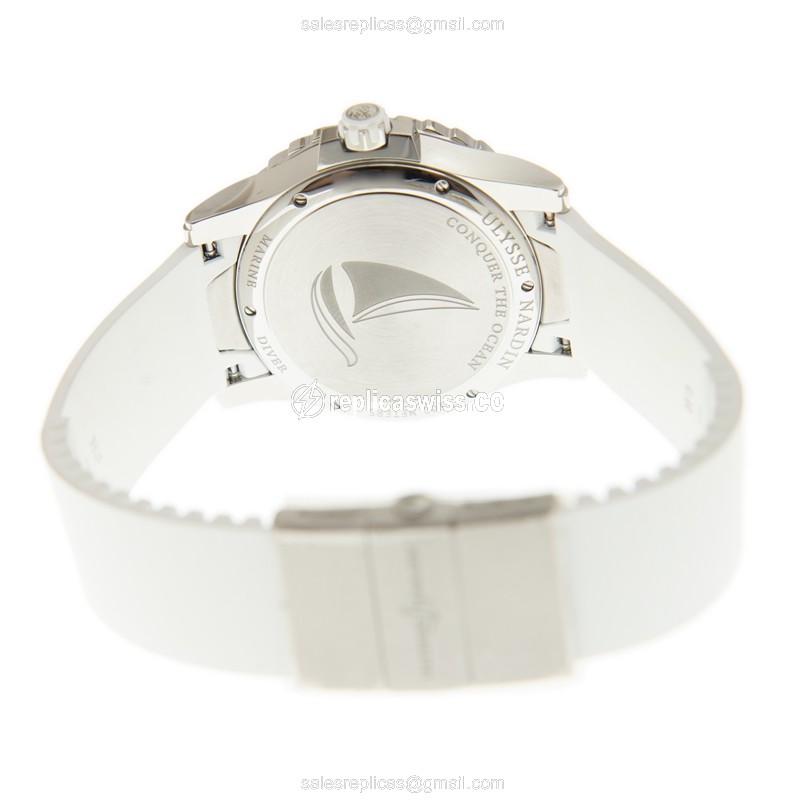 Ulysse Nardin Marine Replica - Automatic - Steel - White Dial - Rubber Strap - View 4