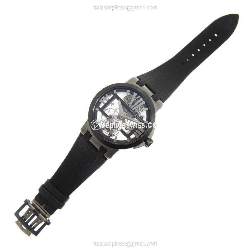 Ulysse Nardin 1713-139 Executive - Manual Wind - Titanium Case - Skull Dial - Black Rubber Strap - View 2