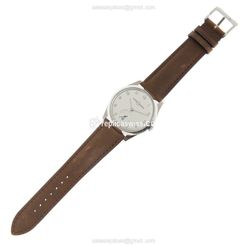 Ulysse Nardin 3203-900 CLASSIQUE - Automatic - Steel Case - White Dial - Brown Leather Strap - View 2
