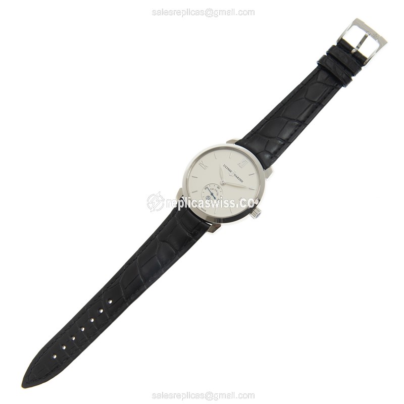 Ulysse Nardin 3203-136-2/30 CLASSIQUE - Automatic - Steel Case - White Dial - Black Alligator Strap - View 2