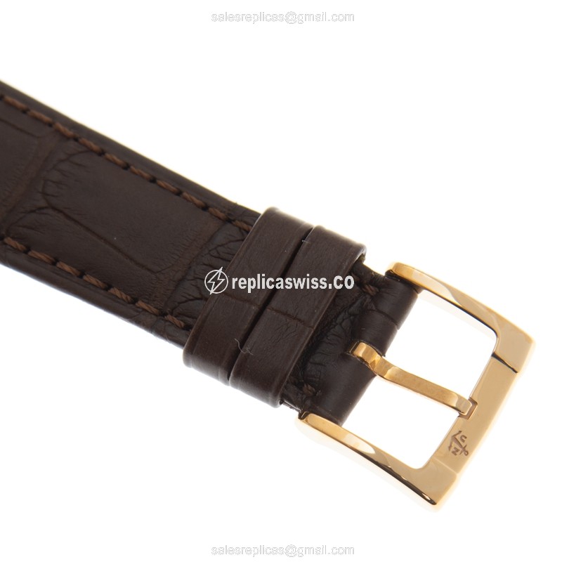 Ulysse Nardin 8206-198-2/31 CLASSIQUE - Manual Wind - 18kt Rose Gold - White Dial - Leather Brown Strap - View 4