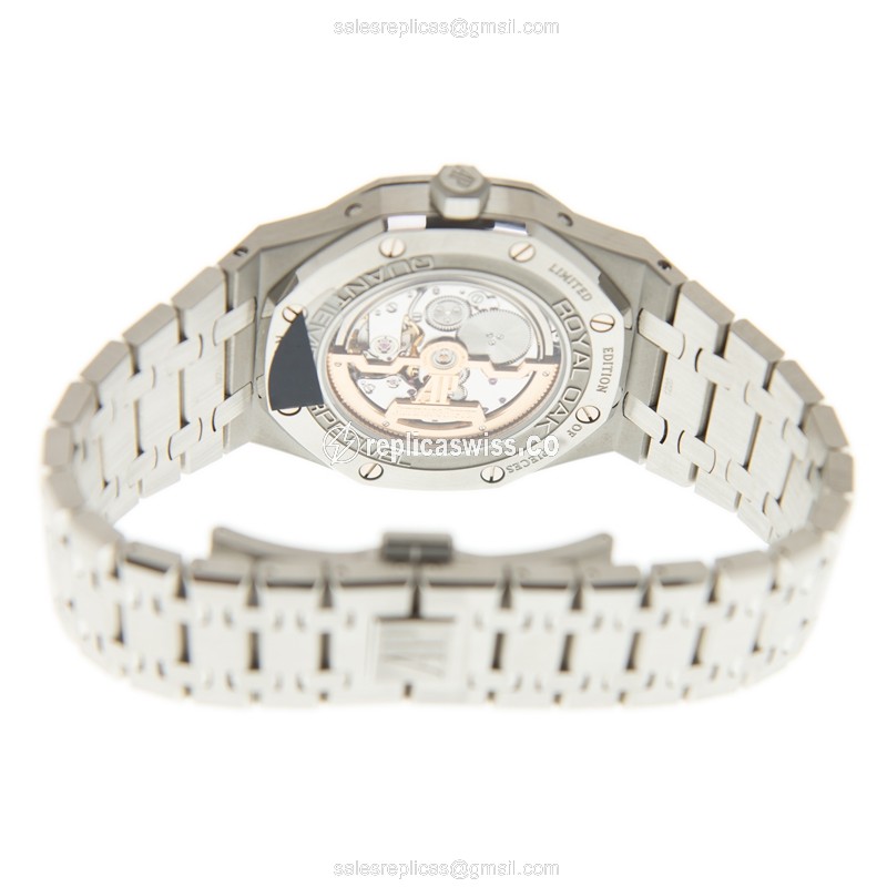 Rolex ROYAL OAK Automatic - Green Dial - Steel Case - Silver Strap - Clasp - View 4