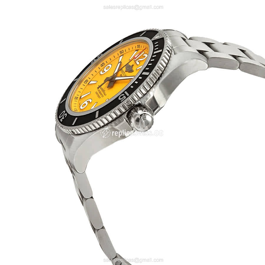 Breitling A17367021I1A1 SuperOcean - Auto - Yellow Dial - Steel Case & Band - View 2