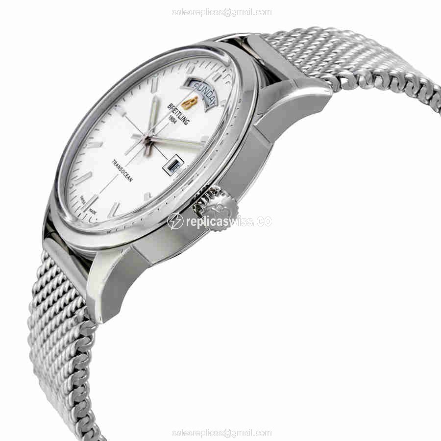 Breitling Superocean Replica Watch Automatic Steel White - View 2