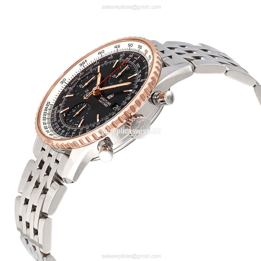 Breitling U13324211B1A1 NAVITIMER 1 - Automatic - Steel - Black - Silver Band - View 2