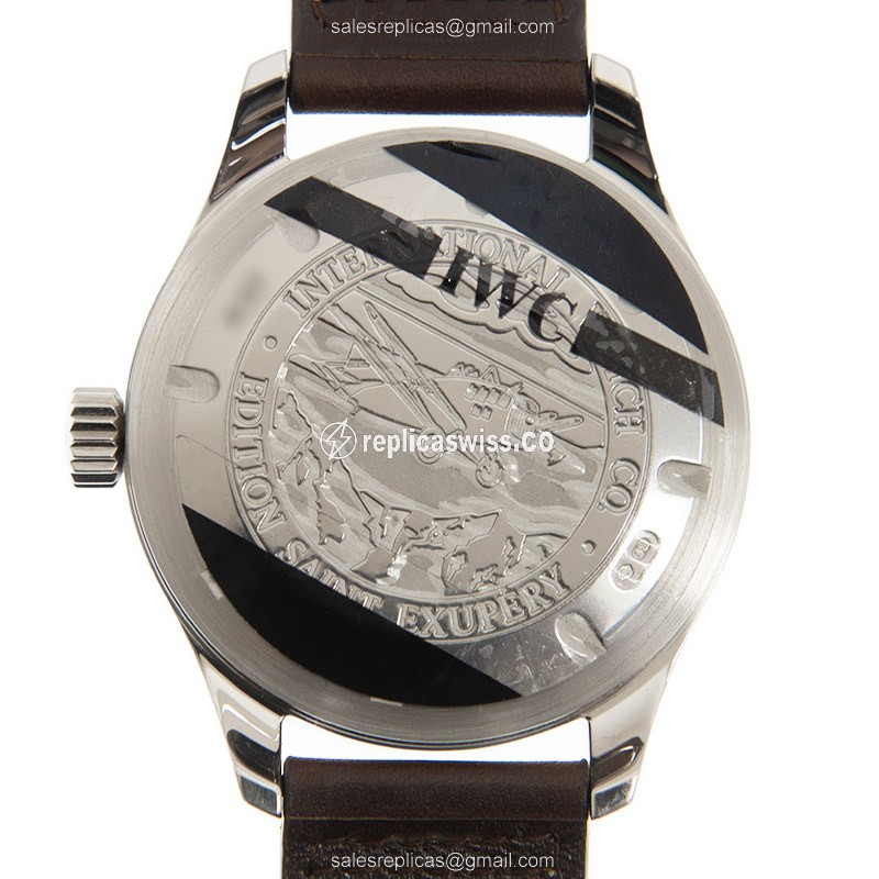 IWC PILOTS Replica - Automatic - 18kt Gold Case - Brown Dial & Brown Cowhide Strap - View 3
