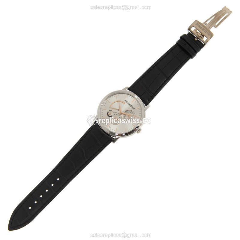Audemars Piguet Jules Automatic 18kt Gold - Silver Dial - Black Alligator - Clasp - View 2