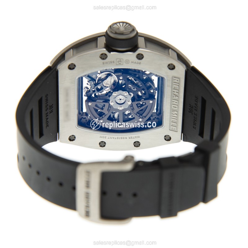 Richard Mille RM030 Titanium - Automatic - Skull Dial - Black Rubber Strap - Buckle Clasp - View 4