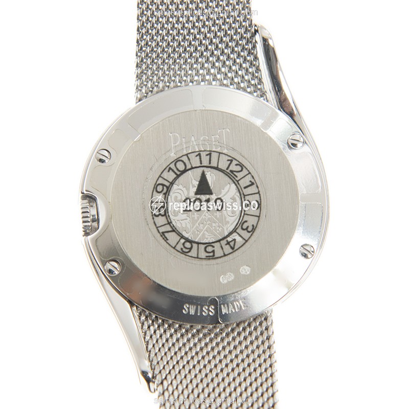 Piaget Limelight Replica - Quartz - 18kt White Gold - Diamond - Silver Dial - View 3