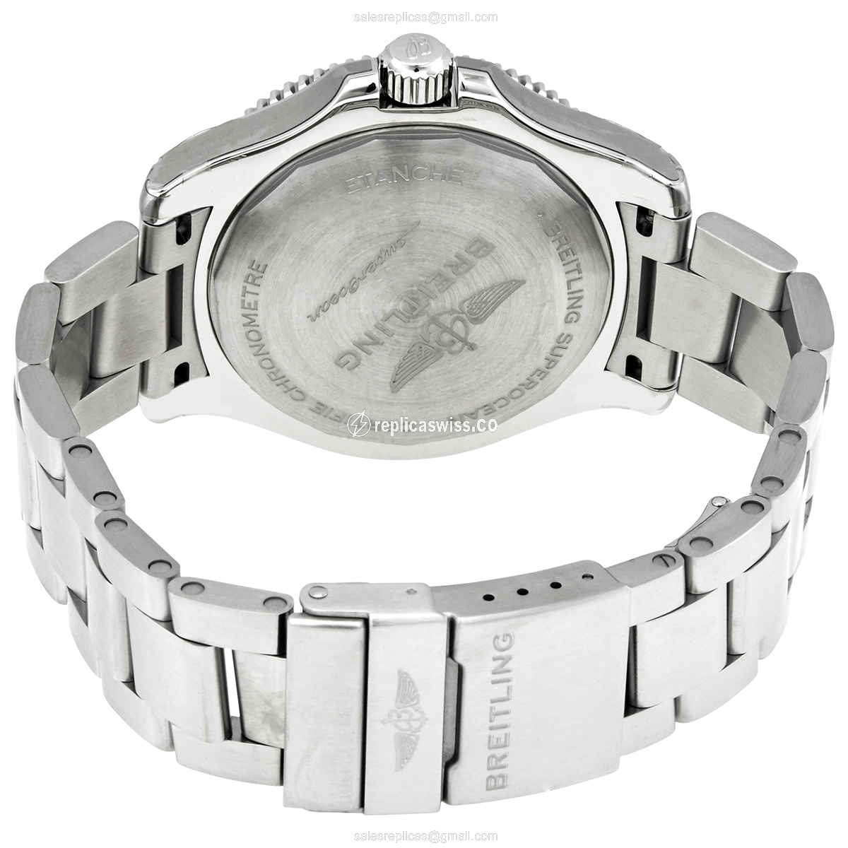 Breitling A17366D71O1A1 Replica - Automatic - Steel Case - Orange Dial - Silver Steel Strap - View 3