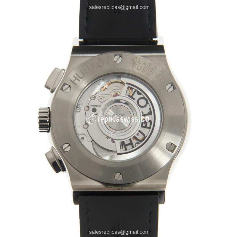 Hublot Classic Fusion Replica - Automatic Titanium - Green Dial & Alligator Green Strap - View 3