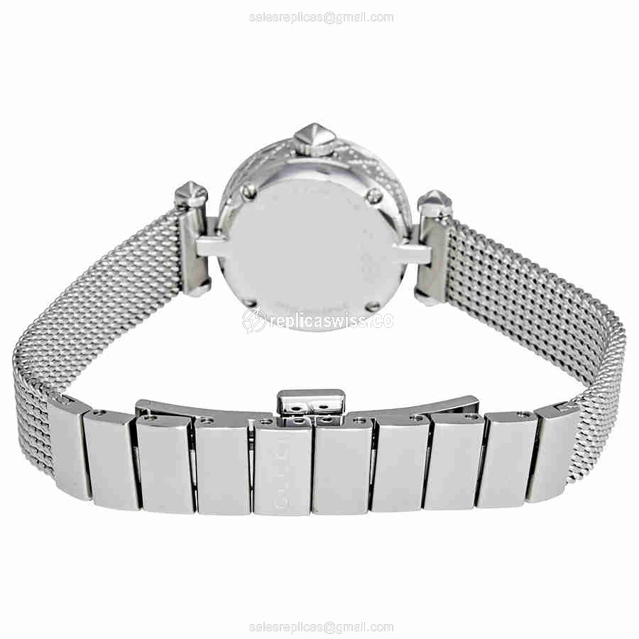 Gucci YA141512 Ladies Quartz Steel Case White Dial Silver Clasp Steel Strap - View 3
