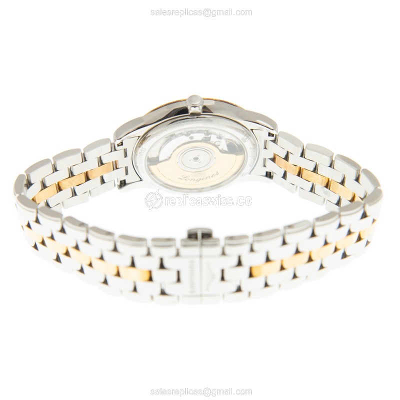 Longines L4.774.5.27.7 Flagship - Automatic Gold-Plated | Stainless Steel | White Dial - View 4