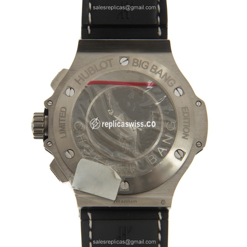 Hublot BIG BANG Manual - Titanium Case - Black Dial - Brown Cowhide - Clasp - View 3
