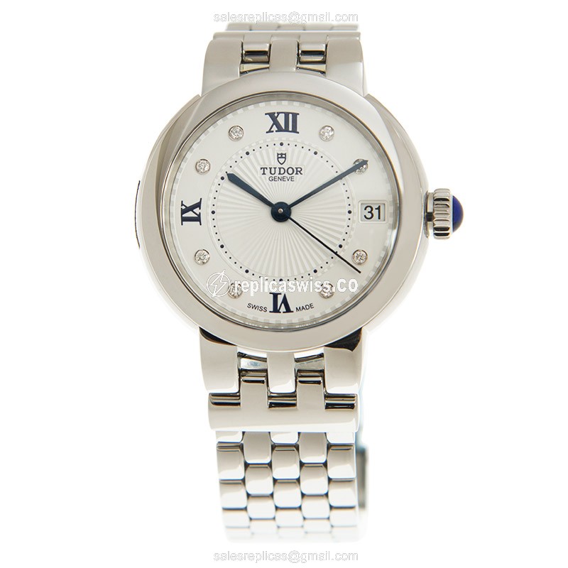 Tudor Clair De Rose - Automatic - Stainless Steel - White Dial - Silver Clasp - View 2
