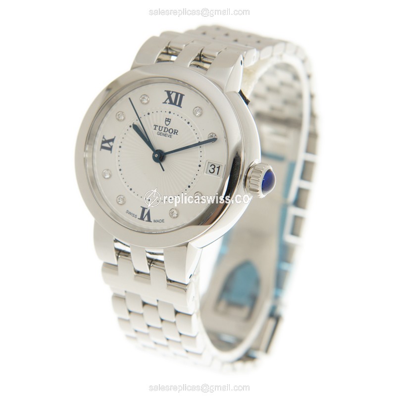 Tudor Clair De Rose - Automatic - Stainless Steel - White Dial - Silver Clasp - View 3