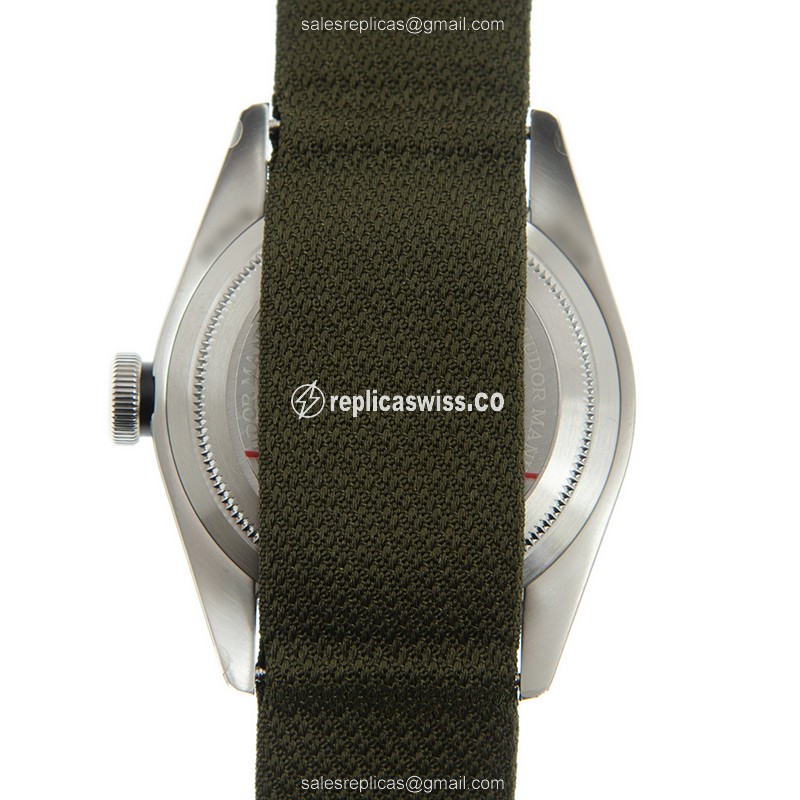 Tudor Black Bay Steel - Automatic - Steel Case - Black - Canvas Green Strap - View 3