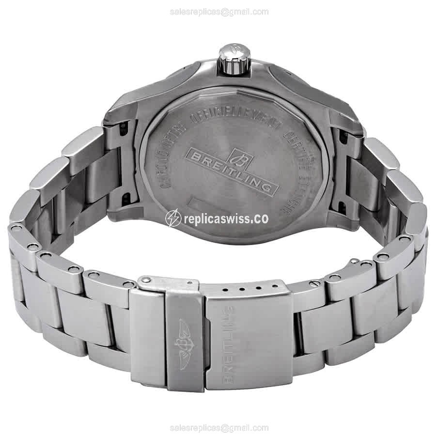 Breitling Challenger Replica - Automatic - Stainless Steel - Gray Dial - Silver Steel Band - View 3