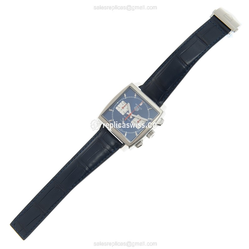 Tag Heuer Monaco Replica - Automatic - Steel - Blue Dial - 40mm - View 2