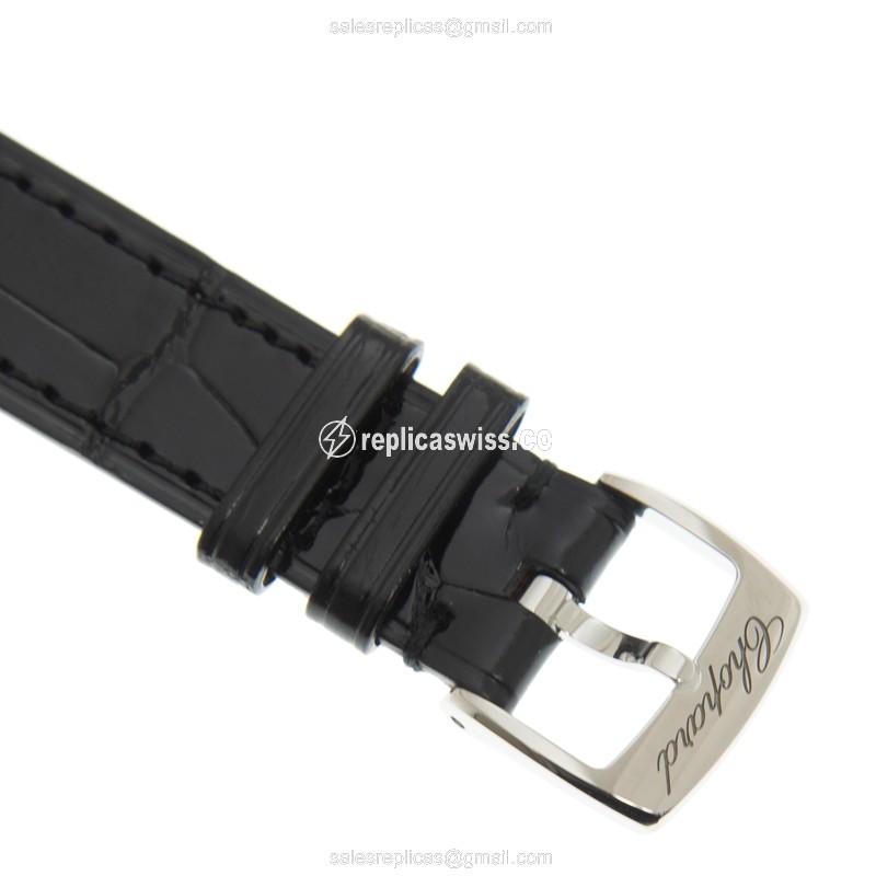 Chopard Happy Sport Replica - Automatic - Silver - Steel Case - Black Alligator Strap - View 4