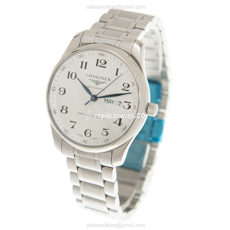 Longines L2.920.4.78.6 Replica - Automatic - Silver Case, Dial - Steel Strap - View 3
