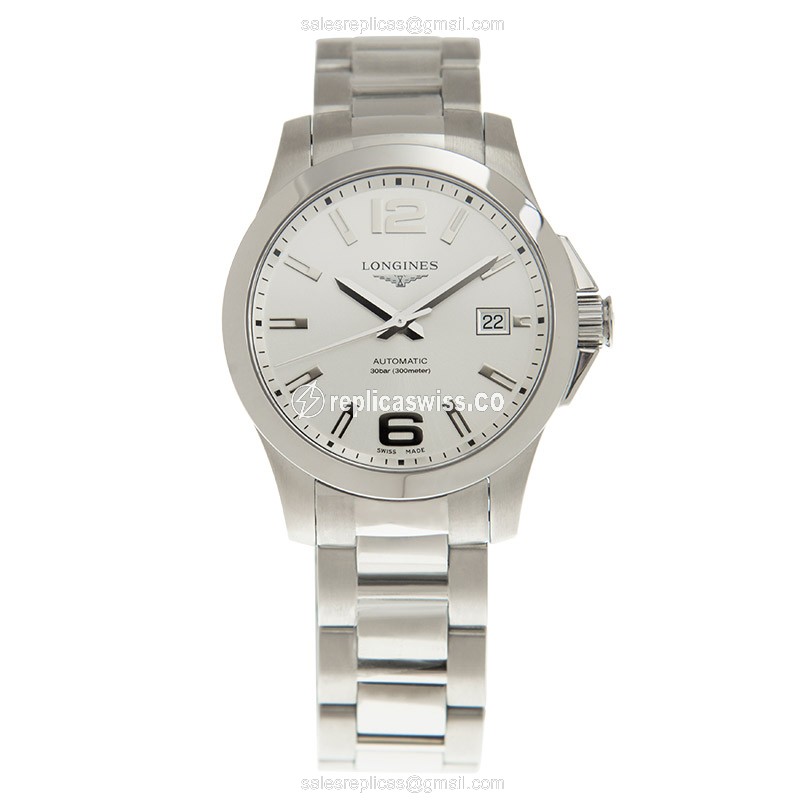 Longines Conquest Watch Replica - Auto - Steel - Silver Dial - View 2