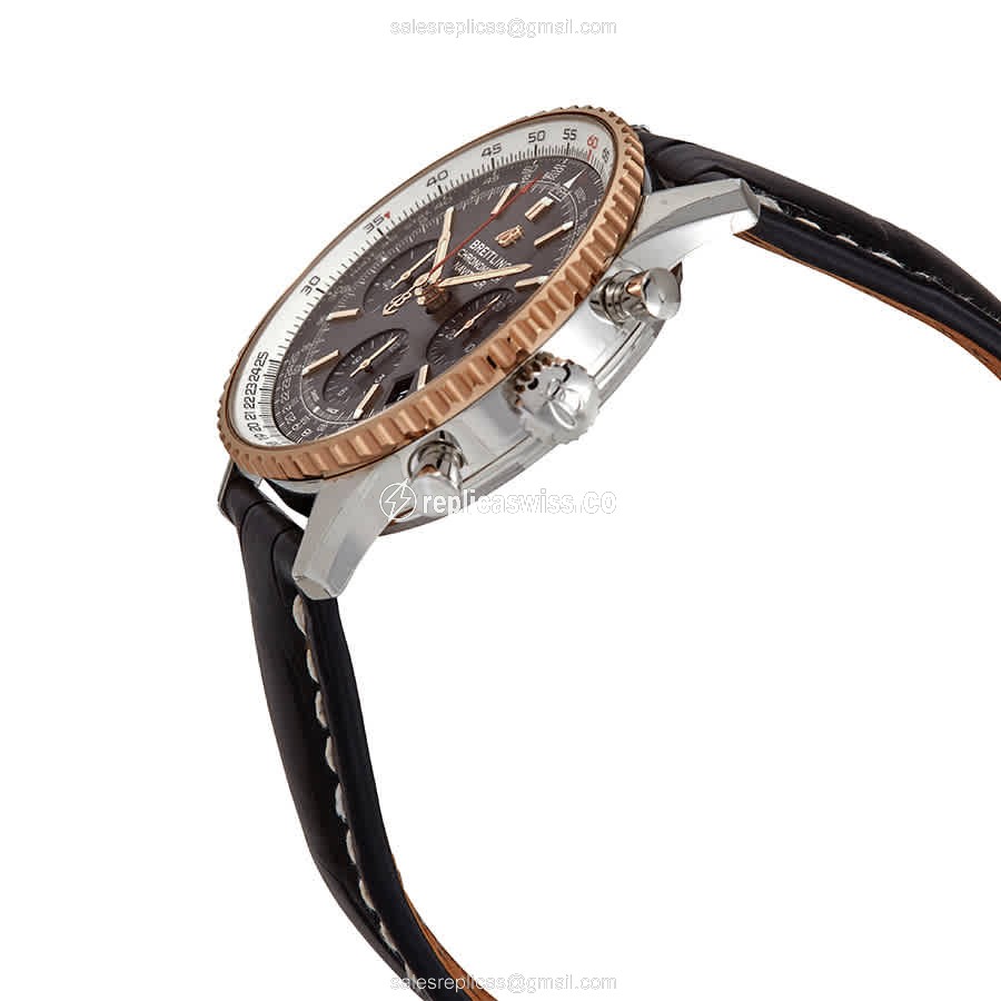 Breitling UB0121211F1P2 Replica - Automatic - Carbon Fiber - Gray Dial - Black Alligator Strap - View 2
