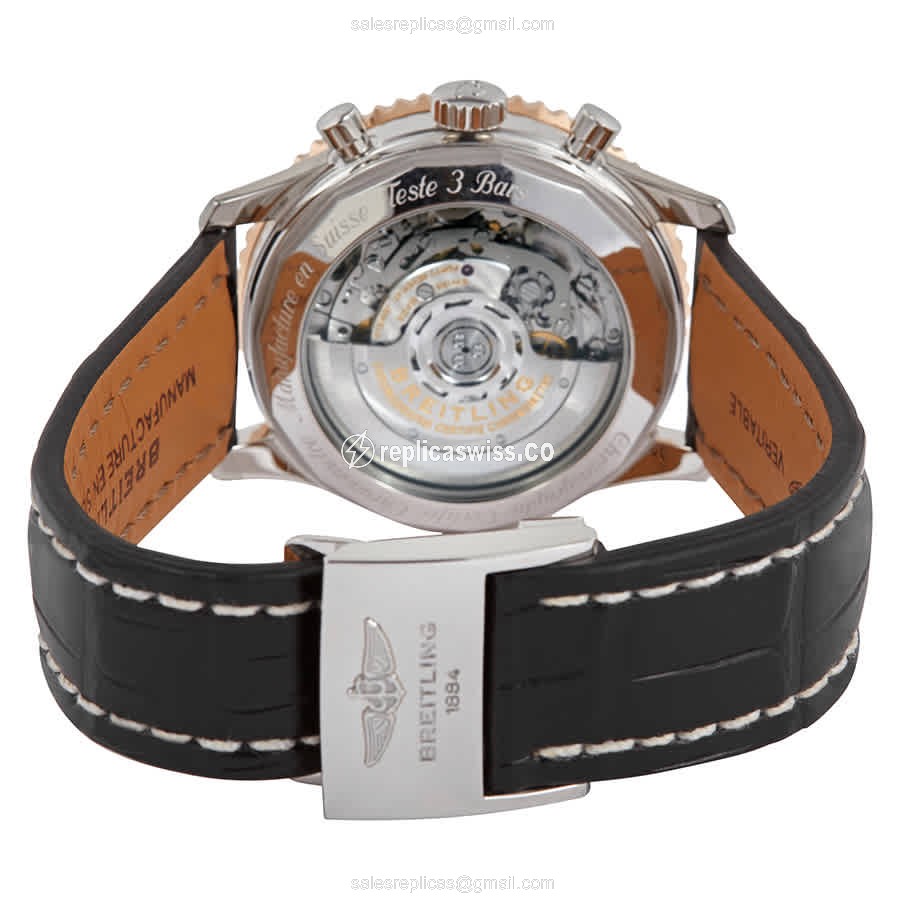 Breitling UB0121211F1P2 Replica - Automatic - Carbon Fiber - Gray Dial - Black Alligator Strap - View 3