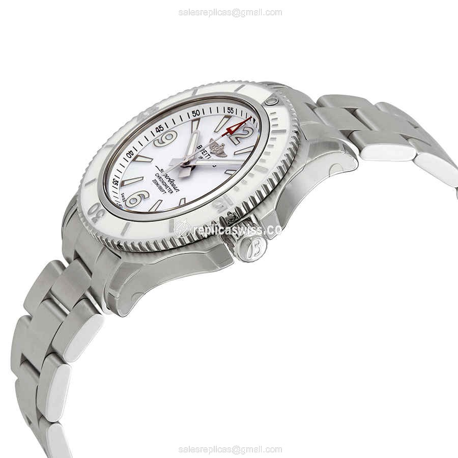 Breitling Superocean Replica - Automatic - Steel - White Dial - View 2