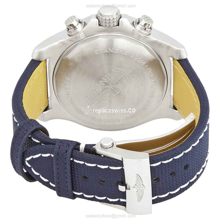 Breitling Avenger II Replica - Automatic - Steel Case - Blue Dial - Canvas Strap - View 3