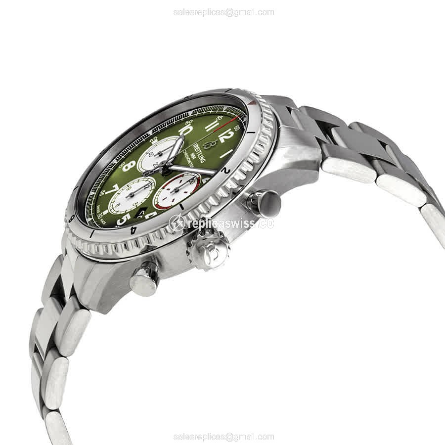 Breitling AVIATOR 8 Replica - Automatic - Green Dial - Steel Case & Band - View 2