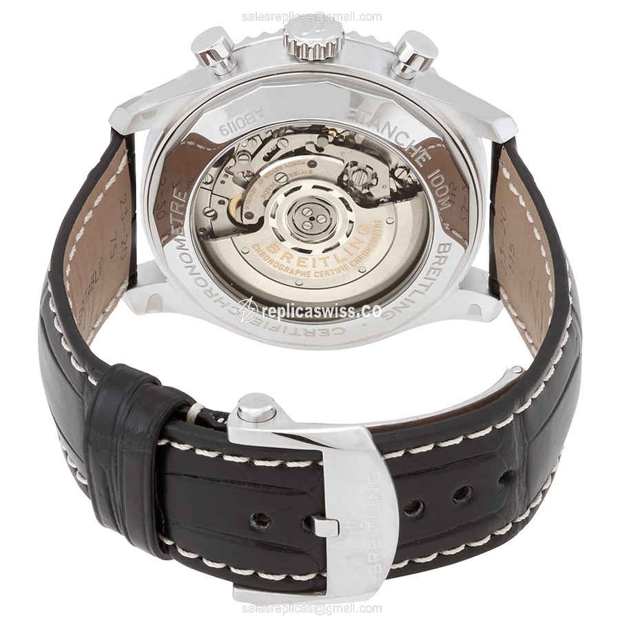Breitling AVIATOR 8 Replica - Automatic - Steel - Gray Dial - Black Alligator Buckle - View 3