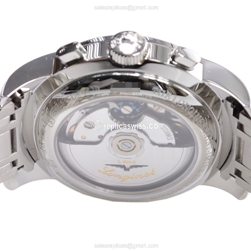 Longines SAINT IMIER Automatic - Black Dial, Steel Case, Silver Clasp - View 4