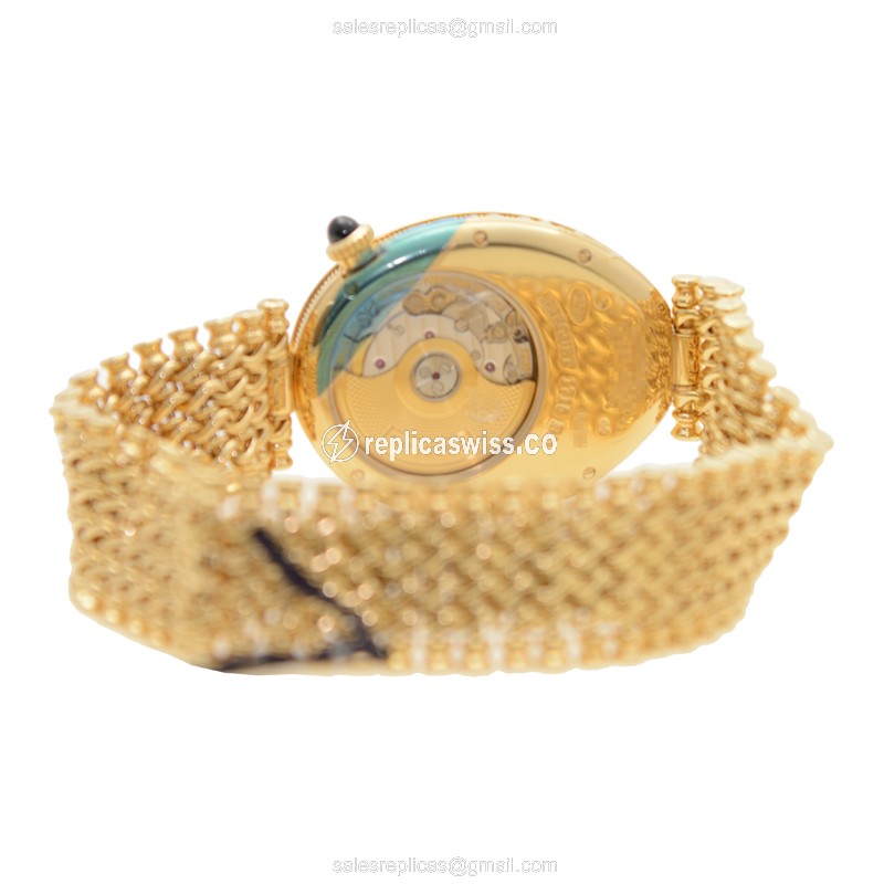 Breguet Reine De Naples Replica - Automatic - 18kt Gold - Diamond - White Dial - View 4