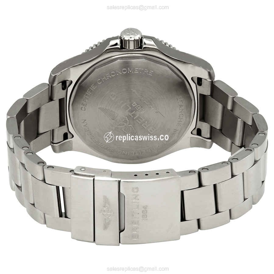Breitling Superocean 44 Replica - Automatic - Steel - Blue Dial - Silver Steel Clasp - View 3
