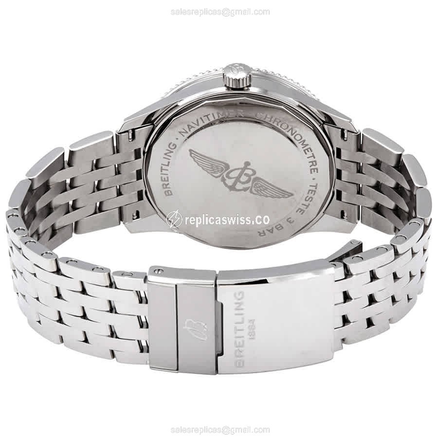 Breitling NAVITIMER 1 Automatic - Black Dial - Silver Steel Case & Band - View 3