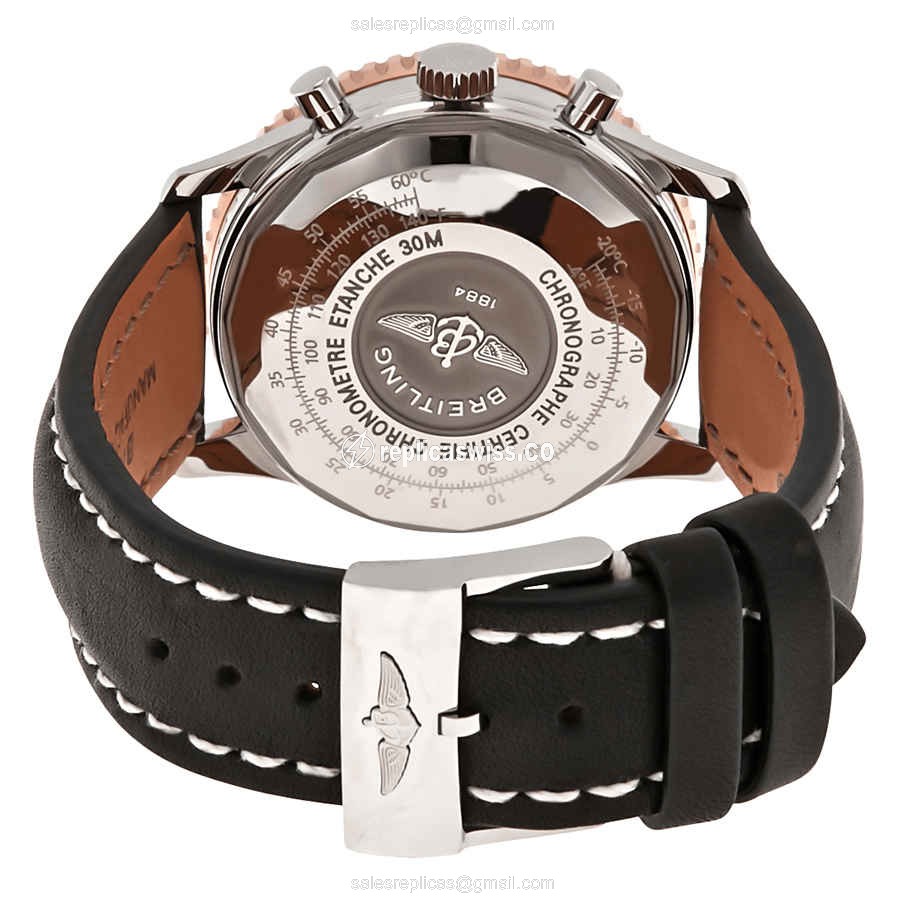 Breitling U13324211B1X1 NAVITIMER 1 - Automatic - Steel - Black - Cowhide Black Buckle - View 3