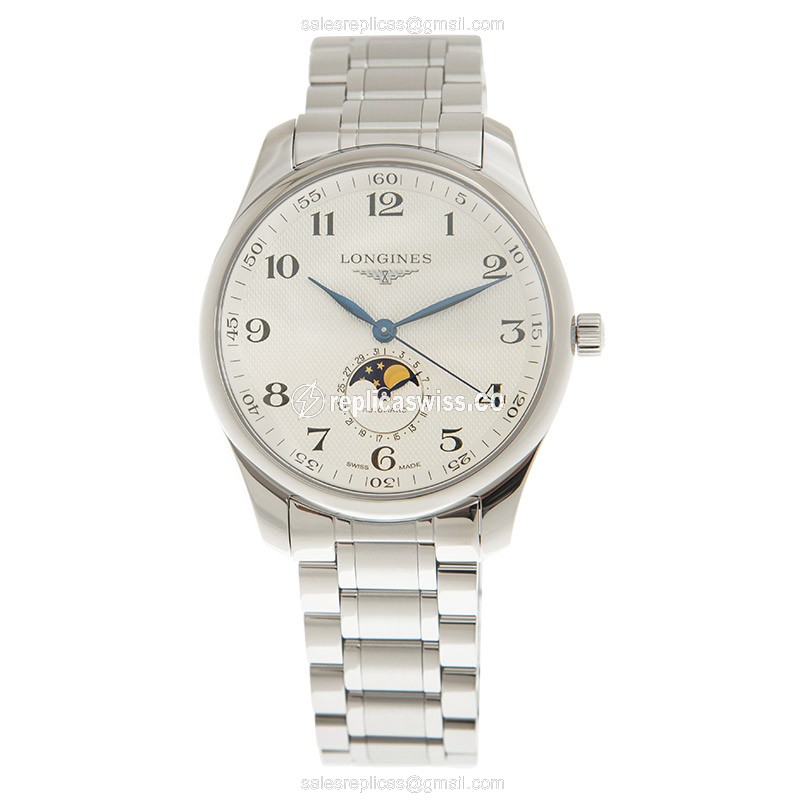 Longines L2.919.4.78.6 Replica - Automatic - Stainless Steel - White Dial - Silver Steel - View 2