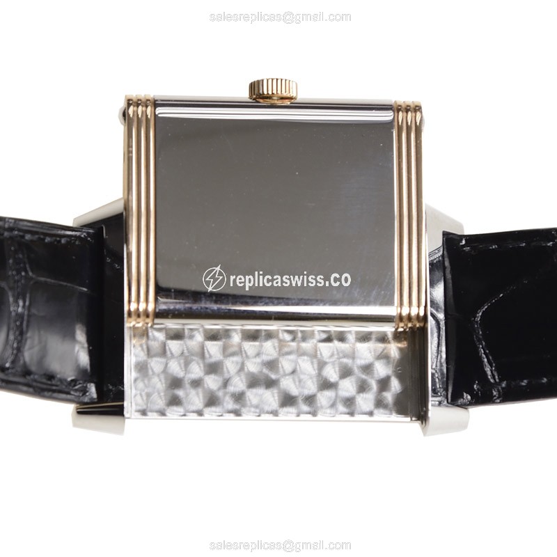 Jaeger-Lecoultre Q3204422 REVERSO - Automatic - Steel Case - White Dial - Black Alligator Strap - View 4