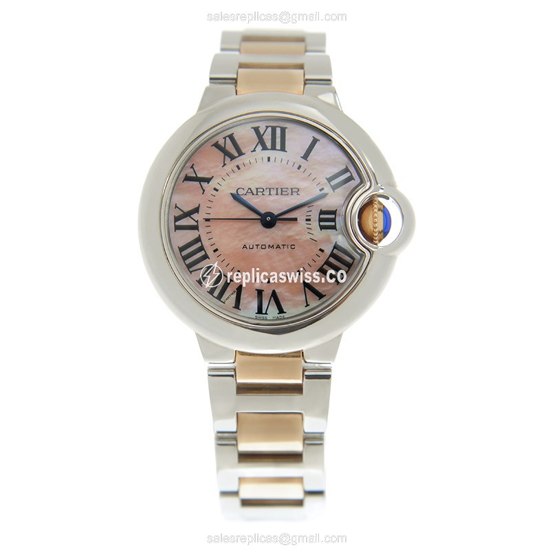 Cartier Ballon Bleu Replica - Automatic - Steel - Pink Dial - View 2