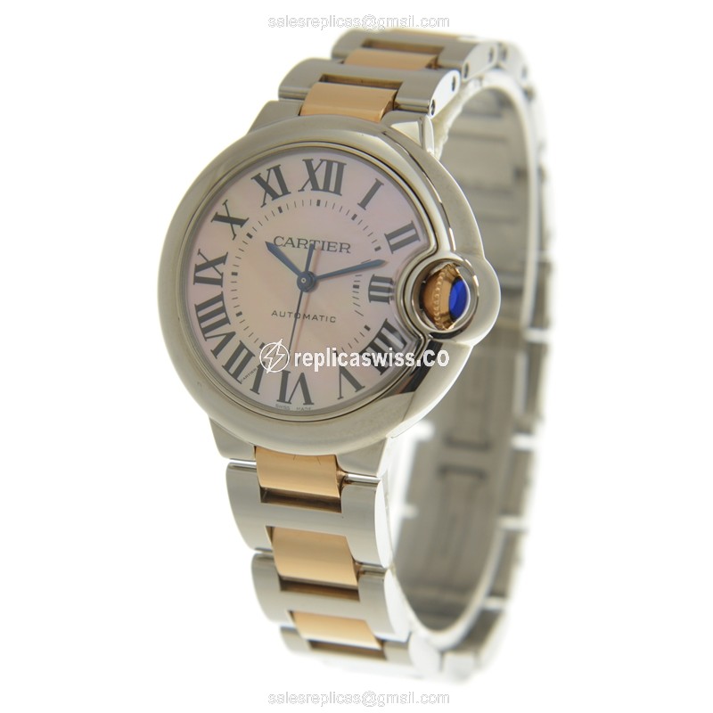 Cartier Ballon Bleu Replica - Automatic - Steel - Pink Dial - View 3