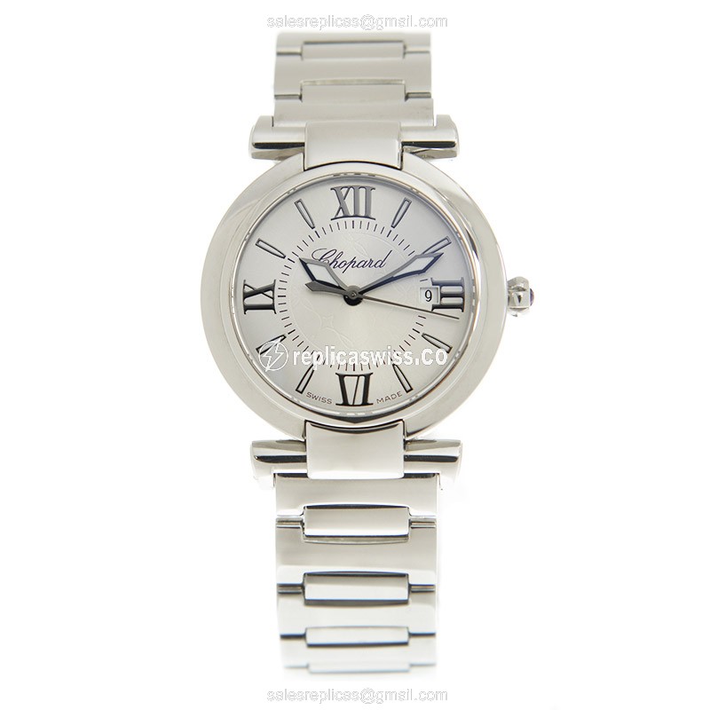 Chopard Imperiale Quartz Watch - Stainless Steel - Silver Dial - Silver Band - Clasp - View 2