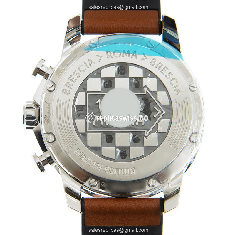 Chopard Mille Miglia Replica - Automatic - Steel - Gray Dial - Brown Leather Strap - View 3