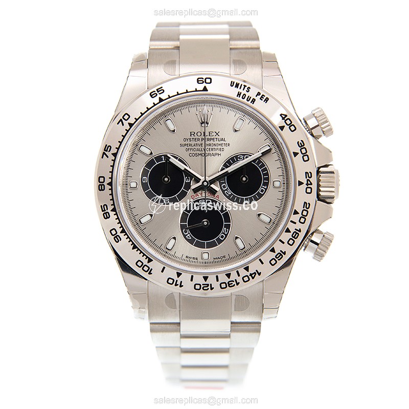 Rolex Daytona Replica - Automatic - 18kt Gold - Gray Dial, Silver Clasp - View 2
