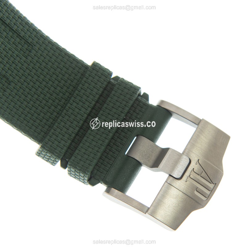 Audemars Piguet Royal Oak Offshore Replica - Automatic Ceramic - Green Dial - Green Rubber Strap - View 4