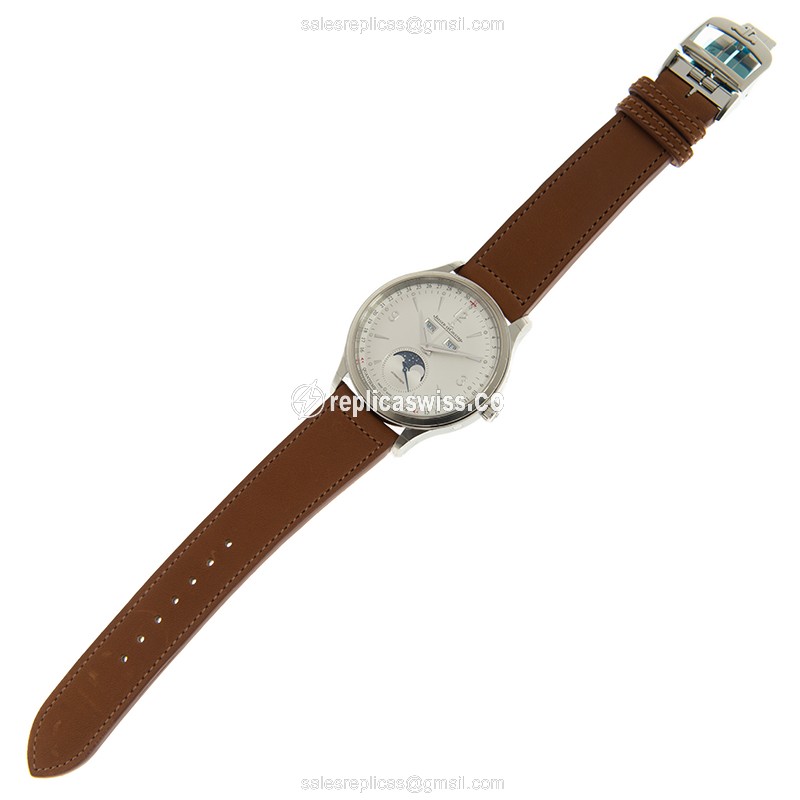 Jaeger-Lecoultre Q4148420 Master Ultra Thin - Auto - Silver Dial - Leather Brown Strap - View 2