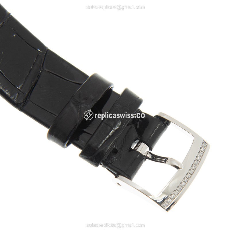Piaget G0A44160 Replica - Quartz - 18kt White Gold - Diamond Dial - Black Alligator Strap - View 4