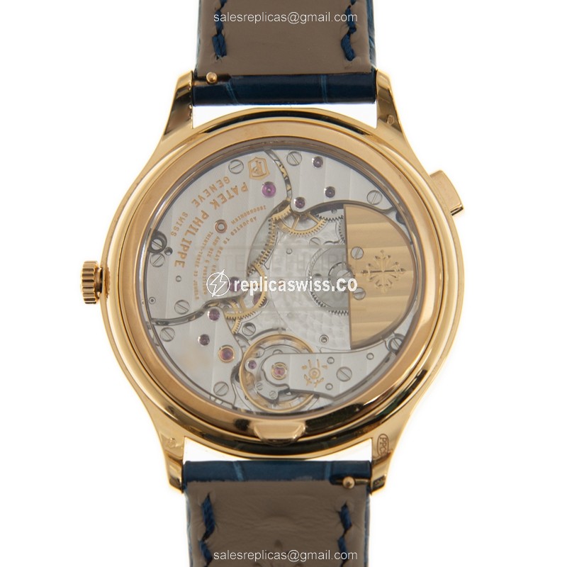 Patek Philippe 7130R-012 Complications - Automatic - Rose Gold - Diamond - Blue Dial - View 3