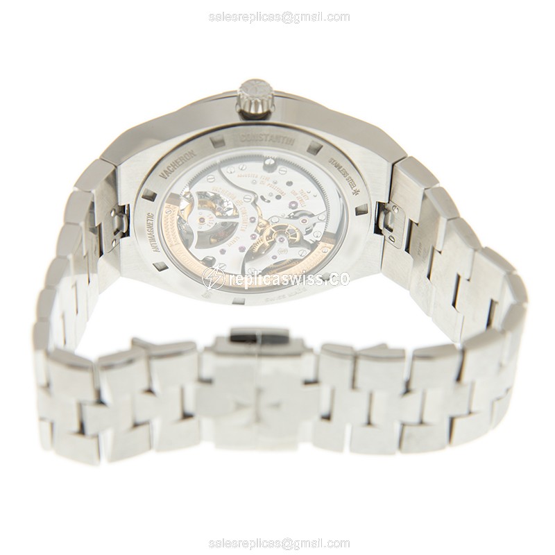 Vacheron Constantin 6000V/110A-B544 Replica - Automatic - Steel Case - Blue Dial, Silver Clasp & Steel Strap - View 4