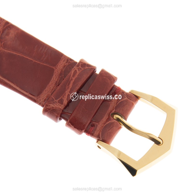 Patek Philippe Calatrava Replica - Manual Wind - 18kt Rose Gold & Diamond - White Dial - View 4
